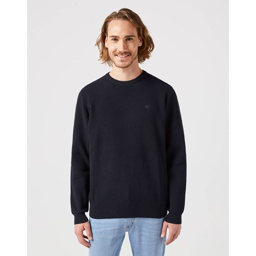 WRAGLER CREWNECK SWEATER MĘSKI SWETER CIEPŁY ELEGANCKI BLACK 112350515 W8F0011936 ze sklepu YouNeedit.pl w kategorii Swetry męskie - zdjęcie 180299239