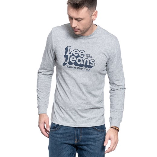 MĘSKI LONGSLEEVE LEE SEASONAL 70S LOGO GREY MELE L62OFQ37 112114755 Lee M YouNeedit.pl
