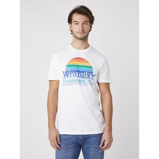 MĘSKA KOSZULKA T-SHIRT WRANGLER SS GRAPHIC TEE WHITE W7AID3989 112131343 ze sklepu YouNeedit.pl w kategorii T-shirty męskie - zdjęcie 180299639
