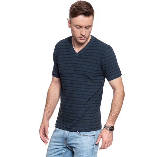 MĘSKI T-SHIRT MUSTANG ALEX V STRIPE 1009954 11834 Mustang M YouNeedit.pl