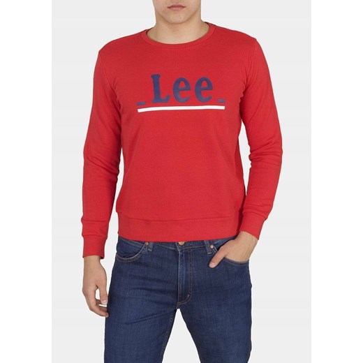 LEE CREW LOGO REGULAR FIT MĘSKA BLUZA KLASYCZNA LOGO L36JEIEF 112107872 ze sklepu YouNeedit.pl w kategorii Bluzy męskie - zdjęcie 180299765