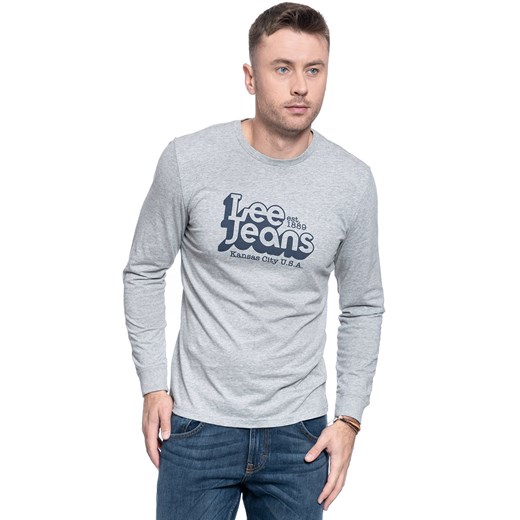 MĘSKI LONGSLEEVE LEE SEASONAL 70S LOGO GREY MELE L62OFQ37 112114755 Lee M YouNeedit.pl