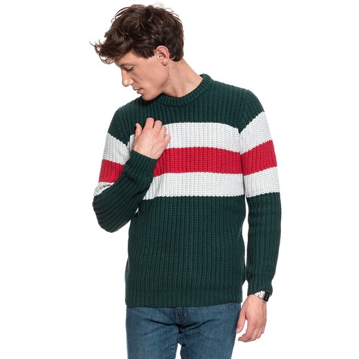MĘSKI SWETER WRANGLER CHUNKY KNIT PINE W8A7PCG01 112132375 ze sklepu YouNeedit.pl w kategorii Swetry męskie - zdjęcie 180300767