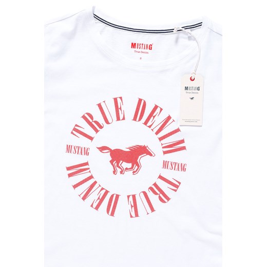 MUSTANG T SHIRT DAMSKI Printed T-Shirt general White 1007445 2045 Mustang S YouNeedit.pl