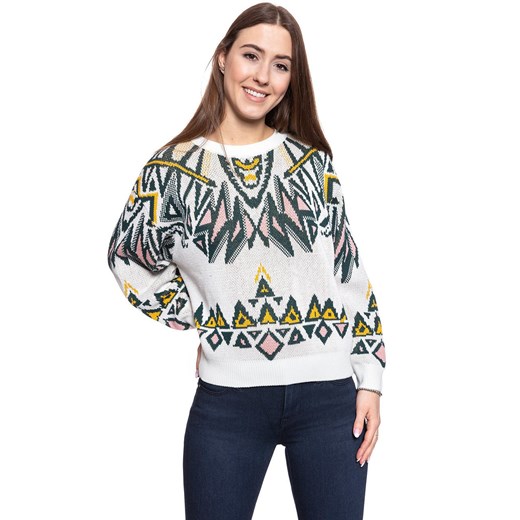 DAMSKI SWETER WRANGLER GEO KNIT CLOUD BLUE W8N5QCB03 112132405 ze sklepu YouNeedit.pl w kategorii Swetry damskie - zdjęcie 180301416