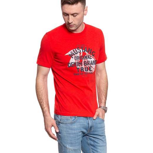 T-SHIRT MĘSKI MUSTANG Alex C Print 1009508 7130 Mustang M YouNeedit.pl