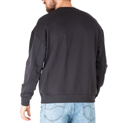 LEE CREW SEASONAL MĘSKA BLUZA KLASYCZNA LOGO NADRUK WASHED BLACK L84KRYON Lee XXL YouNeedit.pl