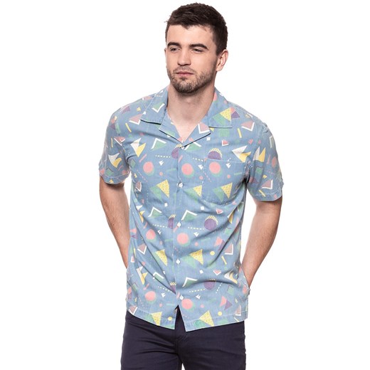 KOSZULA MĘSKA KRÓTKI RĘKAW WRANGLER SS RESORT SHIRT LIGHT INDIGO W59078S4E 112129664 ze sklepu YouNeedit.pl w kategorii Koszule męskie - zdjęcie 180301906