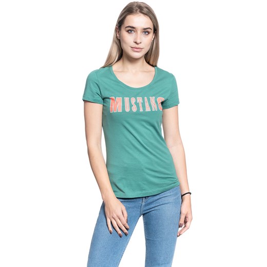 T-SHIRT DAMSKI MUSTANG ALEXIA C PRINT DEEP SEA 1009641 6318 ze sklepu YouNeedit.pl w kategorii Bluzki damskie - zdjęcie 180301985