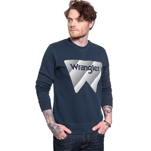 WRANGLER CREW SWEAT NAVY W6M3HA114 112130741 Wrangler M YouNeedit.pl