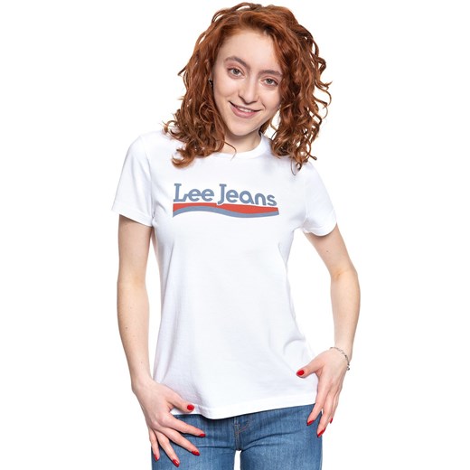 LEE T SHIRT DAMSKI CREW NECK TEE BRIGHT WHITE L41LETLJ 112109060 ze sklepu YouNeedit.pl w kategorii Bluzki damskie - zdjęcie 180302618