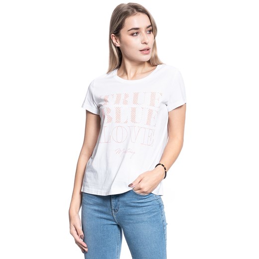 T-SHIRT DAMSKI MUSTANG Alina C Print GENERAL WHITE 1009833 2045 ze sklepu YouNeedit.pl w kategorii Bluzki damskie - zdjęcie 180303335