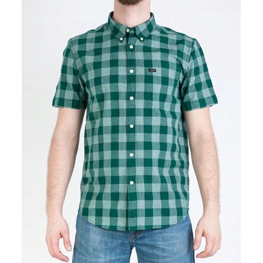 LEE BUTTON DOWN SS MĘSKA KOSZULA KRATA EVERGREEN L886GBEB 112123634 ze sklepu YouNeedit.pl w kategorii Koszule męskie - zdjęcie 180303866