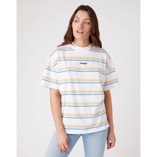 DAMSKI T-SHIRT WRANGLER HIGH NECK GIRLFRIEND WHITE W7Q9GHX12 112132091 ze sklepu YouNeedit.pl w kategorii Bluzki damskie - zdjęcie 180304197