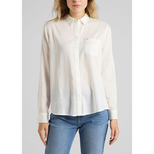DAMSKA KOSZULA LEE ONE POCKET WHITE CANVAS L45TGFRR 112110522 ze sklepu YouNeedit.pl w kategorii Koszule damskie - zdjęcie 180304608