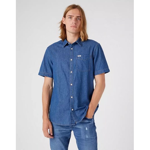 WRANGLER SS 1 PKT SHIRT MĘSKA KOSZULA JEANSOWA DARK STONE W5K05K96N 112330854 ze sklepu YouNeedit.pl w kategorii Koszule męskie - zdjęcie 180305155