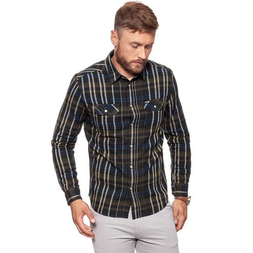 KOSZULA WRANGLER LS 2PKT FLAP SHIRT DUSTY OLIVE W5982T245 112129892 ze sklepu YouNeedit.pl w kategorii Koszule męskie - zdjęcie 180305217