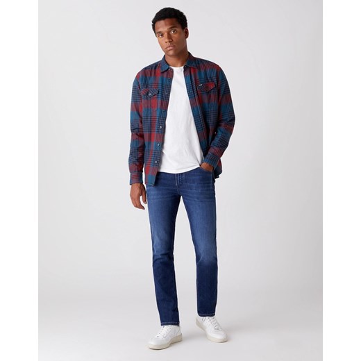 SPODNIE MĘSKIE WRANGLER TEXAS SLIM VELVERY BLUE W12SAO91Y 112126501 ze sklepu YouNeedit.pl w kategorii Jeansy męskie - zdjęcie 180305499