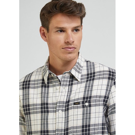 Koszula męska Lee casualowa biała z długimi rękawami 