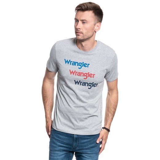 WRANGLER SS REPEAT TEE MID GREY MEL W7D7D3X37 112131768 ze sklepu YouNeedit.pl w kategorii T-shirty męskie - zdjęcie 180305689