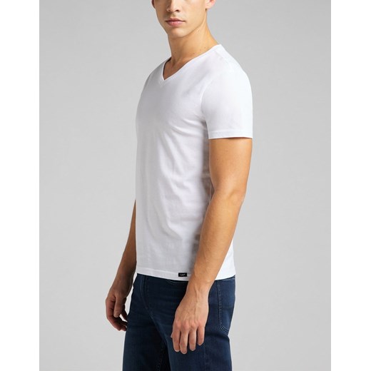 LEE TWIN PACK V NECK MĘSKI T-SHIRT KOSZULKA DWUPAK WHITE L62ECM12 112114541 ze sklepu YouNeedit.pl w kategorii T-shirty męskie - zdjęcie 180306286