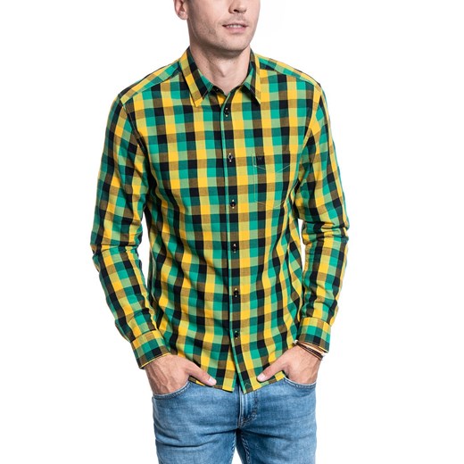 KOSZULA MĘSKA WRANGLER LS 1PKT SHIRT LEMON CHROME W5M24MY07 112130216 Wrangler M YouNeedit.pl