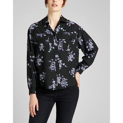 LEE FLORAL BLOUSE DAMSKA KOSZULA DŁUGI RĘKAW BLACK L49UXM01 112140185 ze sklepu YouNeedit.pl w kategorii Koszule damskie - zdjęcie 180306517
