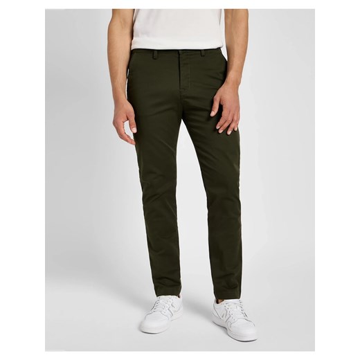 LEE MĘSKIE SPODNIE MATERIAŁOWE SLIM CHINO OLIVE NIGHT 112355772 L71L016192 ze sklepu YouNeedit.pl w kategorii Spodnie męskie - zdjęcie 180306556