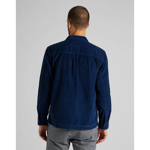 LEE LOCO PATCH OVERSHIRT RELAXED FIT MĘSKA KOSZULA SZTRUKSOWA WASHED BLUE Lee M YouNeedit.pl