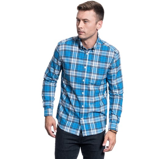 KOSZULA MĘSKA WRANGLER LS 1PKT BUTTON DOWN PARISIAN BLUE W5A3BMX96 112130022 ze sklepu YouNeedit.pl w kategorii Koszule męskie - zdjęcie 180307338