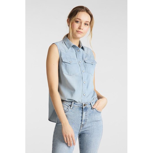 DAMSKI BEZRĘKAWNIK LEE SLEEVELESS SHIRT STERLING BLUE L45GBINZ 112110251 ze sklepu YouNeedit.pl w kategorii Kamizelki damskie - zdjęcie 180308116