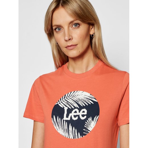 LEE CIRCLE TEE DAMSKI T-SHIRT LOGO NADRUK PAPRIKA L40TEHNI 112108747 ze sklepu YouNeedit.pl w kategorii Bluzki damskie - zdjęcie 180308145