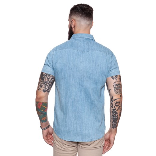 KOSZULA MĘSKA KRÓTKI RĘKAW LEE WESTERN SHIRT BLUE BOOK L640MYCI Lee S YouNeedit.pl