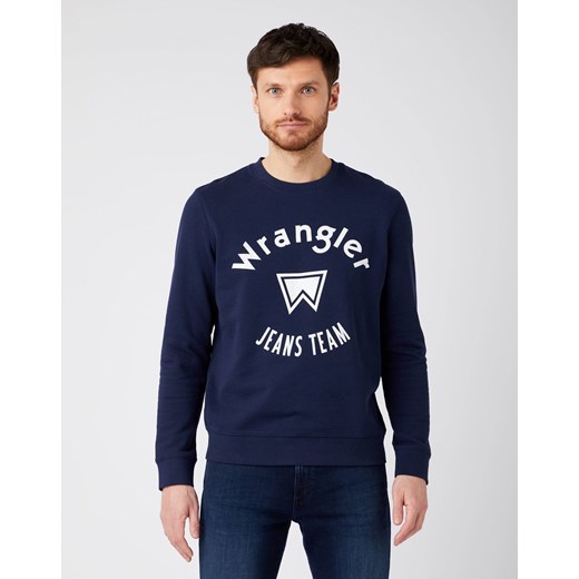 WRANGLER CREW SWEAT MĘSKA BLUZA KLASYCZNA NAVY W6M8HY114 112141491 ze sklepu YouNeedit.pl w kategorii Bluzy męskie - zdjęcie 180308275