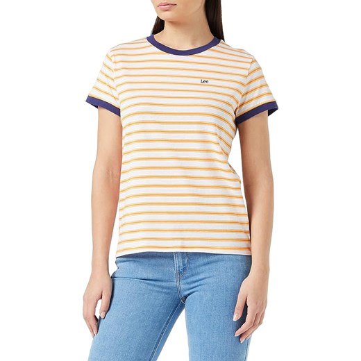 LEE STRIPE TEE RELAXED FIT MĘSKI T-SHIRT KOSZULKA RIDIANT YELLOW L43LAZLG Lee S YouNeedit.pl