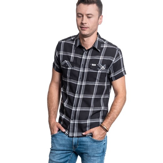 KOSZULA MĘSKA WRANGLER SS 2PKT FLAP SHIRT FADED BLACK W5J5ORXV6 112130183 Wrangler M YouNeedit.pl