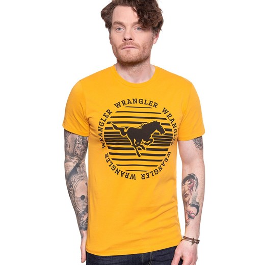 WRANGLER T-SHIRT CIRCLE TEE GOLDEN ROD W7MFD3X1K 112131924 ze sklepu YouNeedit.pl w kategorii T-shirty męskie - zdjęcie 180309118