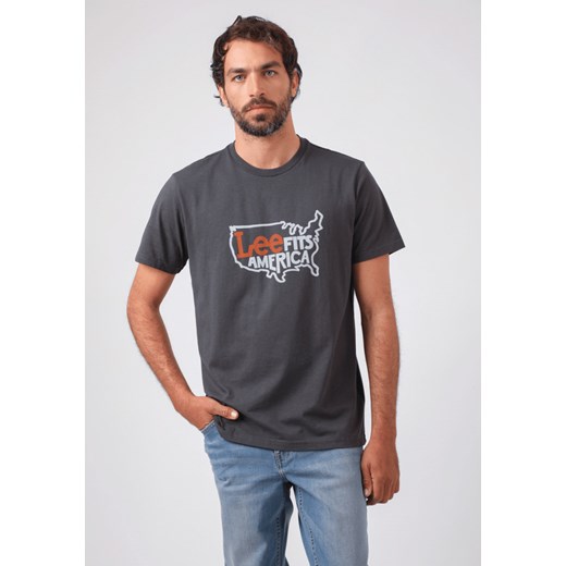 LEE HERITAGE TEE MĘSKI T-SHIRT REGULAR FIT WASHED BLACK L62PFEON 112114779 ze sklepu YouNeedit.pl w kategorii T-shirty męskie - zdjęcie 180309868