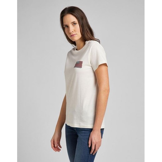 DAMSKI T-SHIRT LEE CREW NECK TEE ECRU L41LYGNQ 112109069 ze sklepu YouNeedit.pl w kategorii Bluzki damskie - zdjęcie 180310369