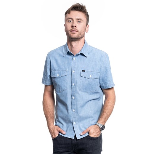 LEE SS CHETOPA SHIRT MĘSKA KOSZULA SUMMER BLUE L66ANSNJ 112116304 ze sklepu YouNeedit.pl w kategorii Koszule męskie - zdjęcie 180310587