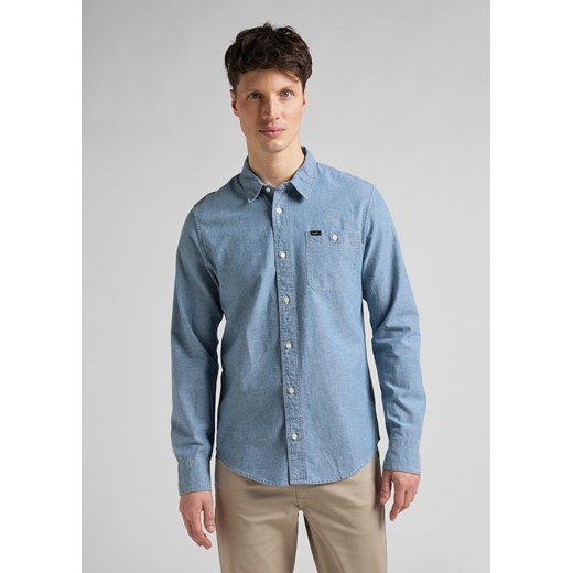 LEE LEESURE SHIRT MĘSKA KOSZULA JEANSOWA LOGO BLUE UNION L66NMWUF 112145379 ze sklepu YouNeedit.pl w kategorii Koszule męskie - zdjęcie 180310786