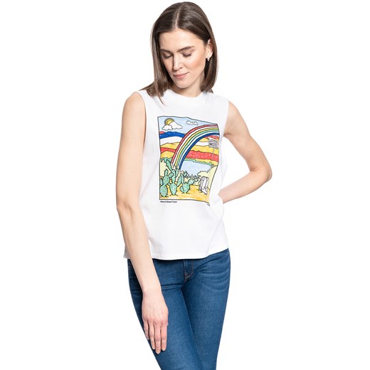 DAMSKI T-SHIRT WRANGLER SLEEVELESS TEE WHITE W7Q6GHX12 112132086 ze sklepu YouNeedit.pl w kategorii Bluzki damskie - zdjęcie 180310798