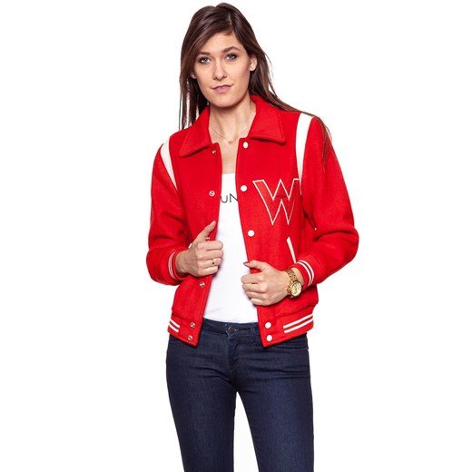 DAMSKA KURTKA PRZEJŚCIOWA WRANGLER BOMBER JACKET SALSA RED W4130VUWN 112128766 ze sklepu YouNeedit.pl w kategorii Kurtki damskie - zdjęcie 180310816
