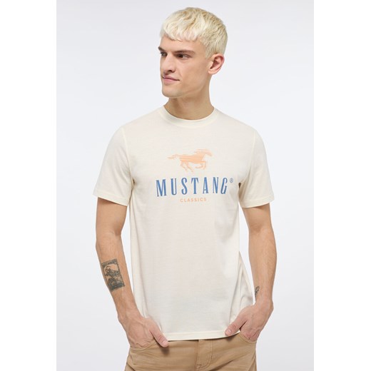 MUSTANG ALEX C PRINT MĘSKI T-SHIRT KOSZULKA NADRUK LOGO PRISTINE 1013808 8001 ze sklepu YouNeedit.pl w kategorii T-shirty męskie - zdjęcie 180310836