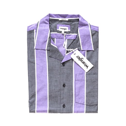 KOSZULA WRANGLER SS RESORT SHIRT TROPICAL PURPLE W59076SW3 112129663 ze sklepu YouNeedit.pl w kategorii Koszule męskie - zdjęcie 180311026