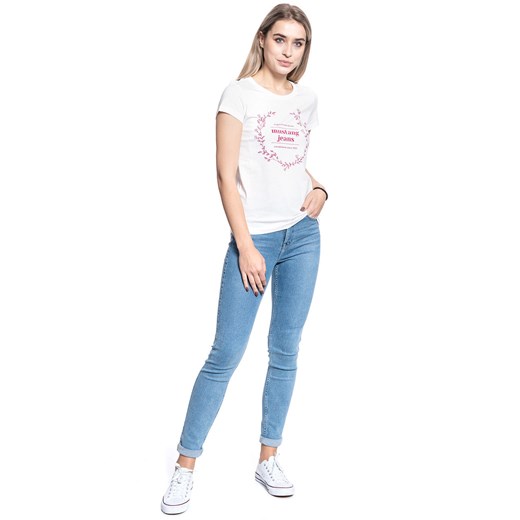 T-SHIRT DAMSKI MUSTANG ALINA C PRINT CLOUD DANCER 1010748 2020 Mustang S YouNeedit.pl