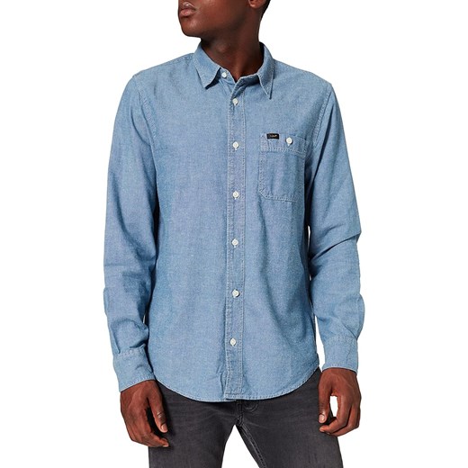 LEE LEESURE SHIRT MĘSKIE KOSZULE JEANSOWE INDIGO L66NMWDK 112140570 ze sklepu YouNeedit.pl w kategorii Koszule męskie - zdjęcie 180311809