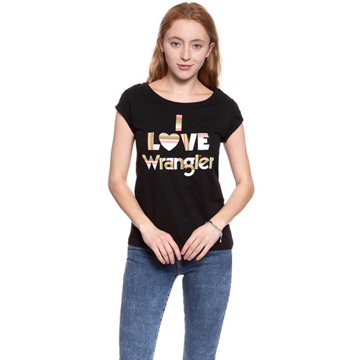 WRANGLER T SHIRT DAMSKI I LOVE TEE BLACK W700LEA01 112130872 ze sklepu YouNeedit.pl w kategorii Bluzki damskie - zdjęcie 180311948