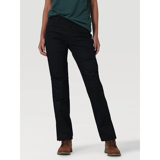 WRANGLER REINFORCED SOFTSHELL PANT DAMSKIE SPODNIE MATERIAŁOWE BLACK WC2GAW100 112324386 ze sklepu YouNeedit.pl w kategorii Spodnie damskie - zdjęcie 180312028