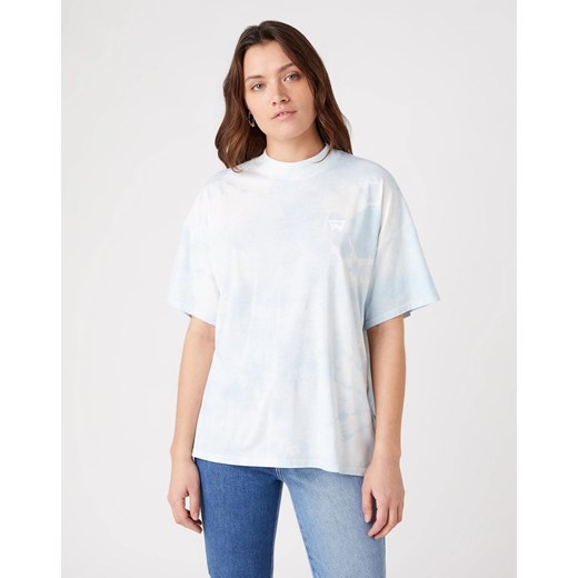 DAMSKI T-SHIRT WRANGLER HIGH NECK GIRLFRIEND BLUE TIE DYE W7Q9-GH-B27 112132090 ze sklepu YouNeedit.pl w kategorii Bluzki damskie - zdjęcie 180312257